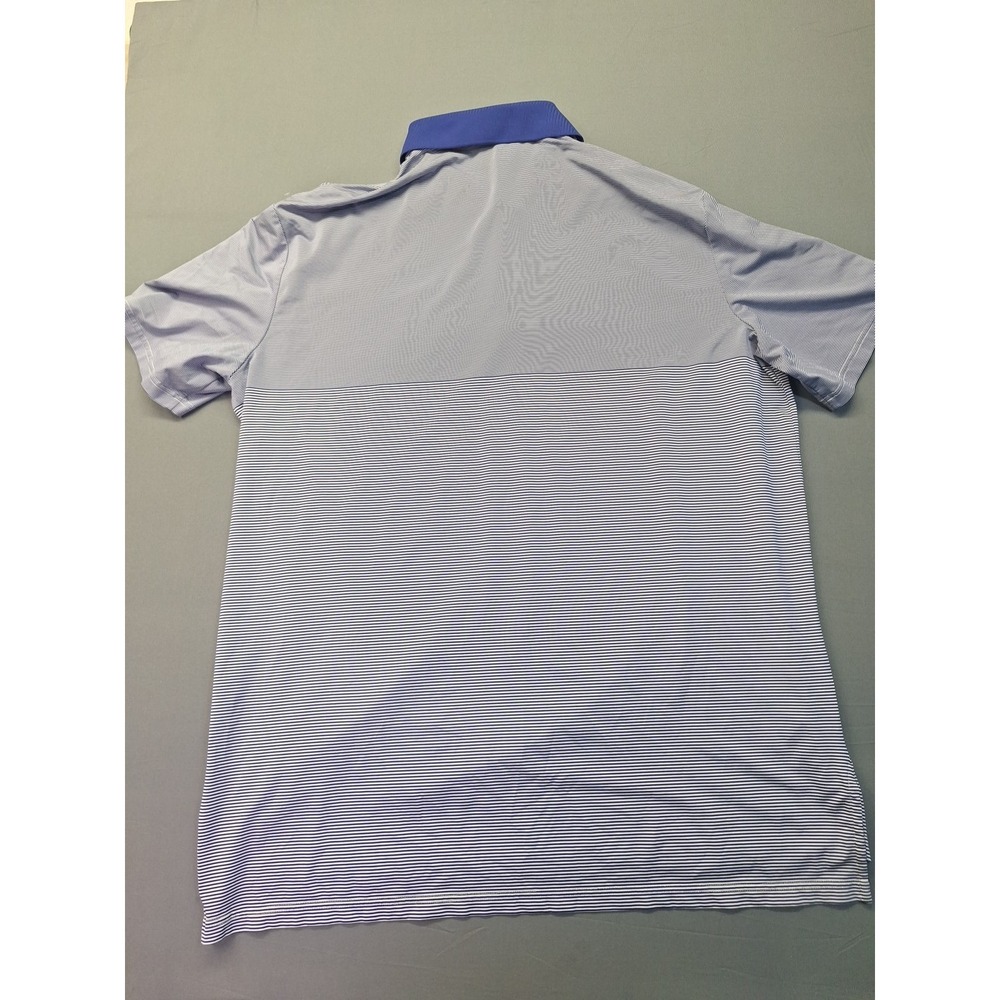 RLX Ralph Lauren Mens 2XL Blue Striped Performance Golf Polo Pelican Hill Preppy - Picture 8 of 9